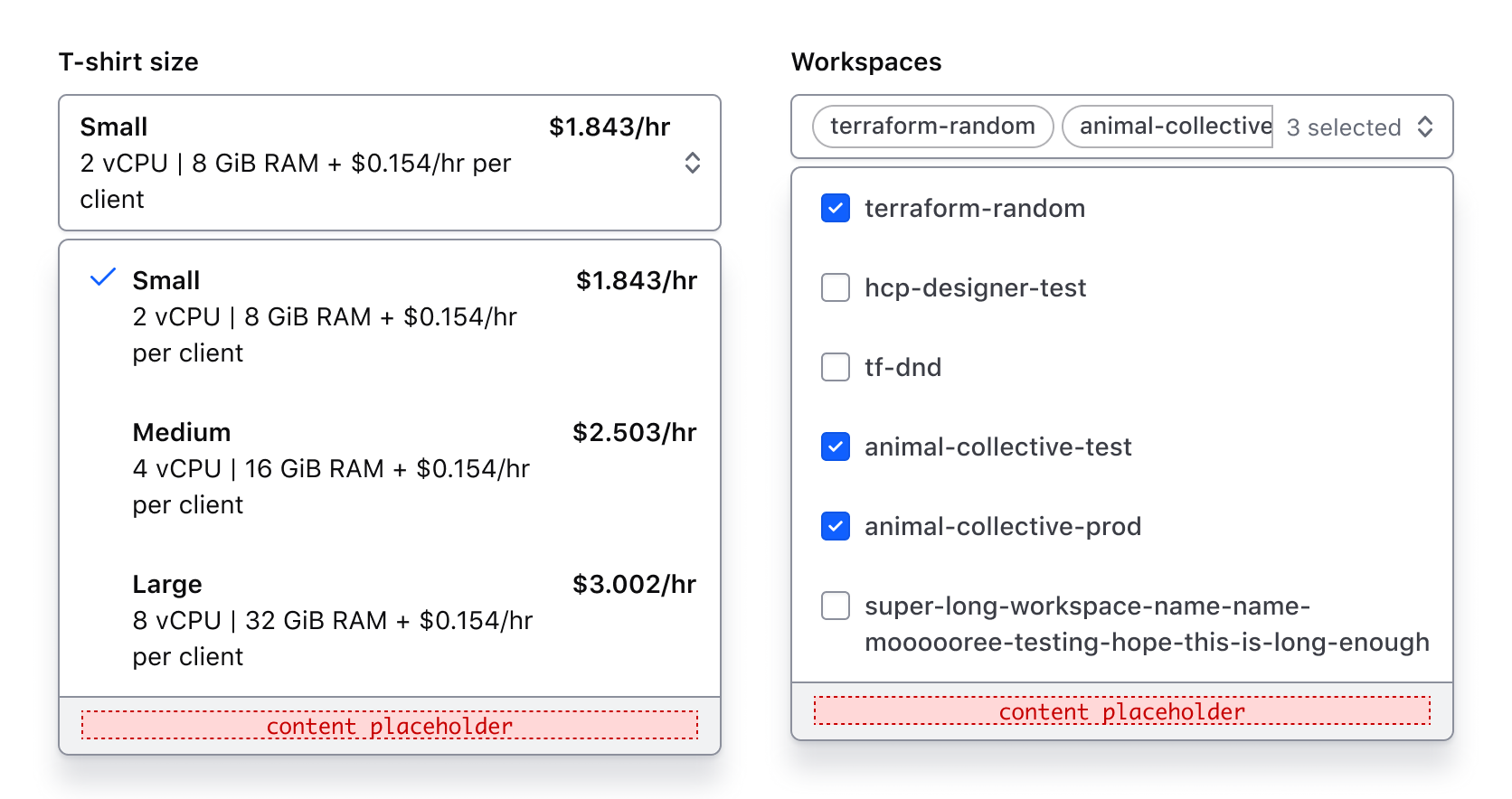 Showing the footer with generic content inside.